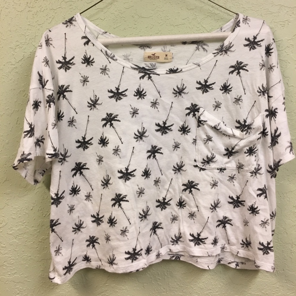 Cropped printed t-shirt
